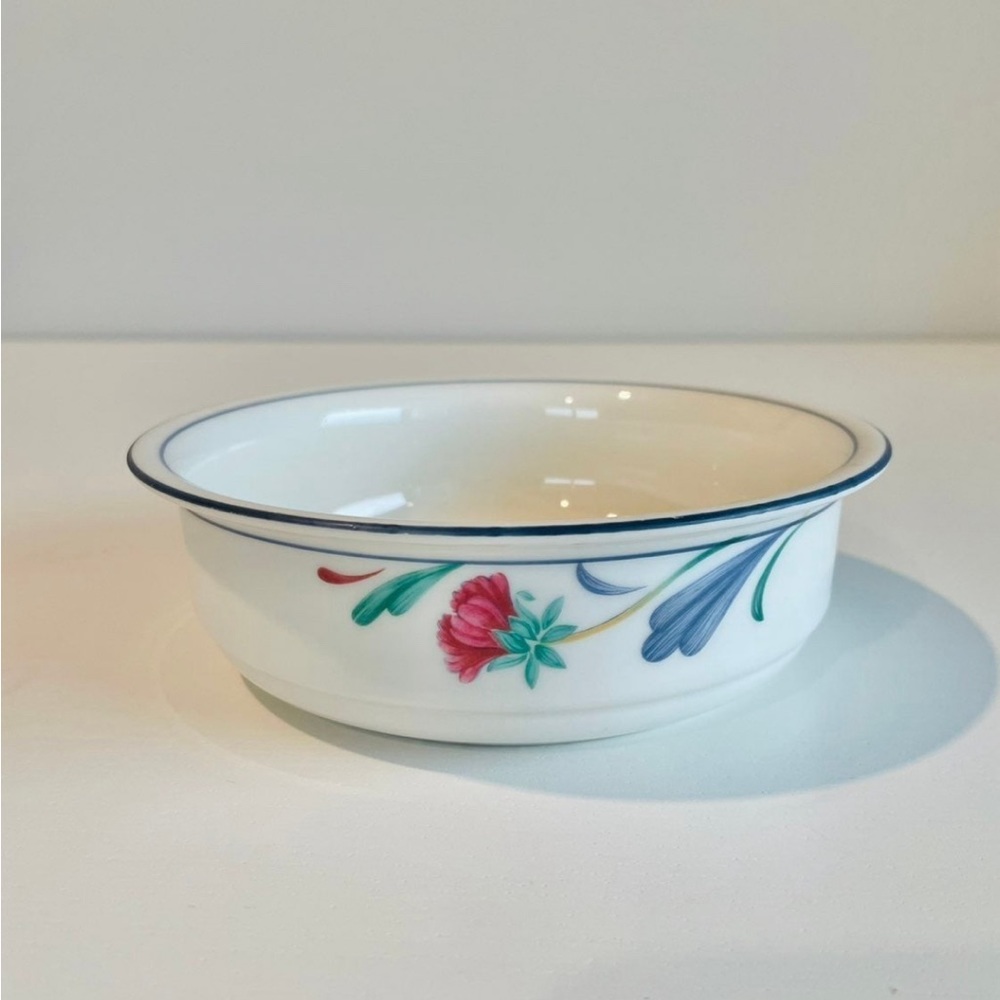 Lenox Poppies on Blue chinaware porcelain soup/cereal bowl 9 piece vintage